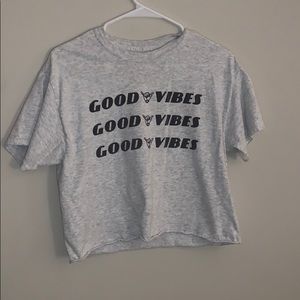 grey brandy melville good vibes shirt